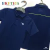 blue and neon green - kids polo t-shirt