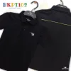 black and dark green - kids polo t-shirt