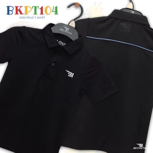 black and blue - kids polo t-shirt