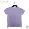purple passion: kid girl crew neck t-shirt - stylish and dri-fit activewear