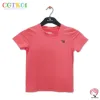 stylish hot pink kid girl crew neck t-shirt: vibrant and comfortable activewear