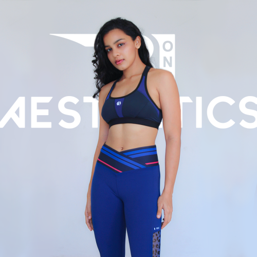 women's navy blue workout leggings