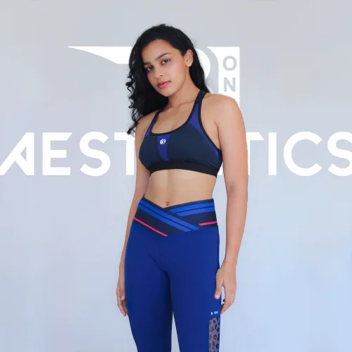 women's navy blue workout leggings