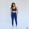 women's navy blue workout leggings