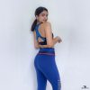 women's navy blue workout leggings