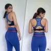 women's navy blue workout leggings