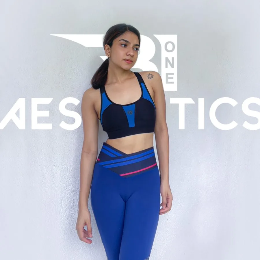 women's navy blue workout leggings