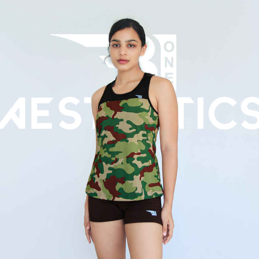 women’s jungle camo tank top