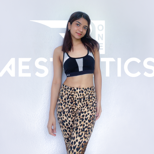 women's brown animal print workout leggings