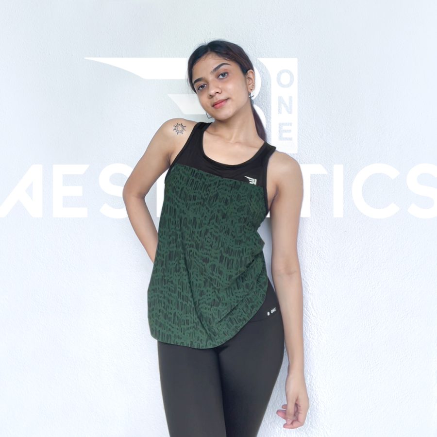 women’s green camo tank top