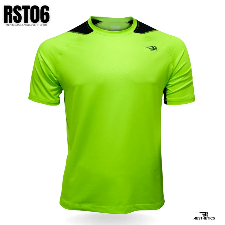raglan sleeve neon green t-shirt