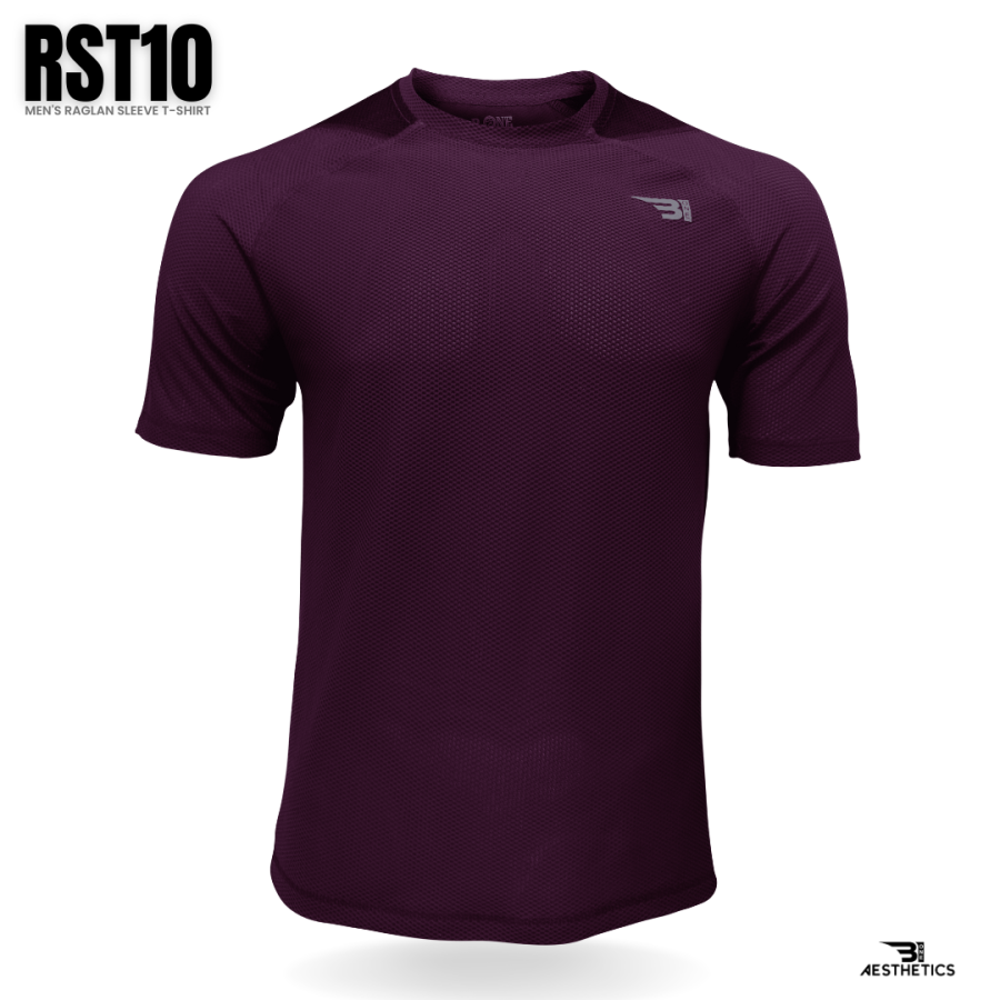 RAGLAN SLEEVE DARK PURPLE T-SHIRT - RST10 - Image 3