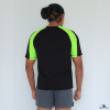 raglan sleeve black and neon green t-shirt