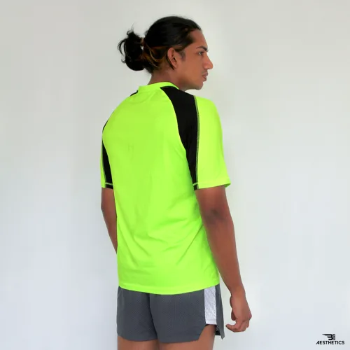 raglan sleeve neon green t-shirt