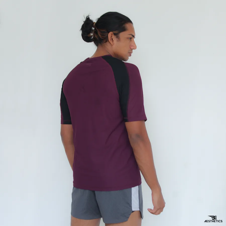 raglan sleeve dark purple t-shirt