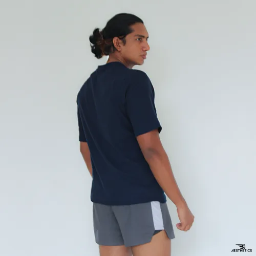 raglan sleeve dark blue t-shirt