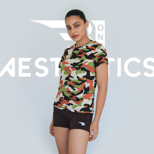 women's sunrise blaze camo t-shirt