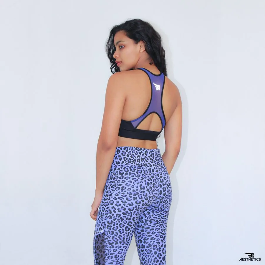 women's purple animal print cute workout leggings
