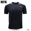 raglan sleeve black and purple t-shirt