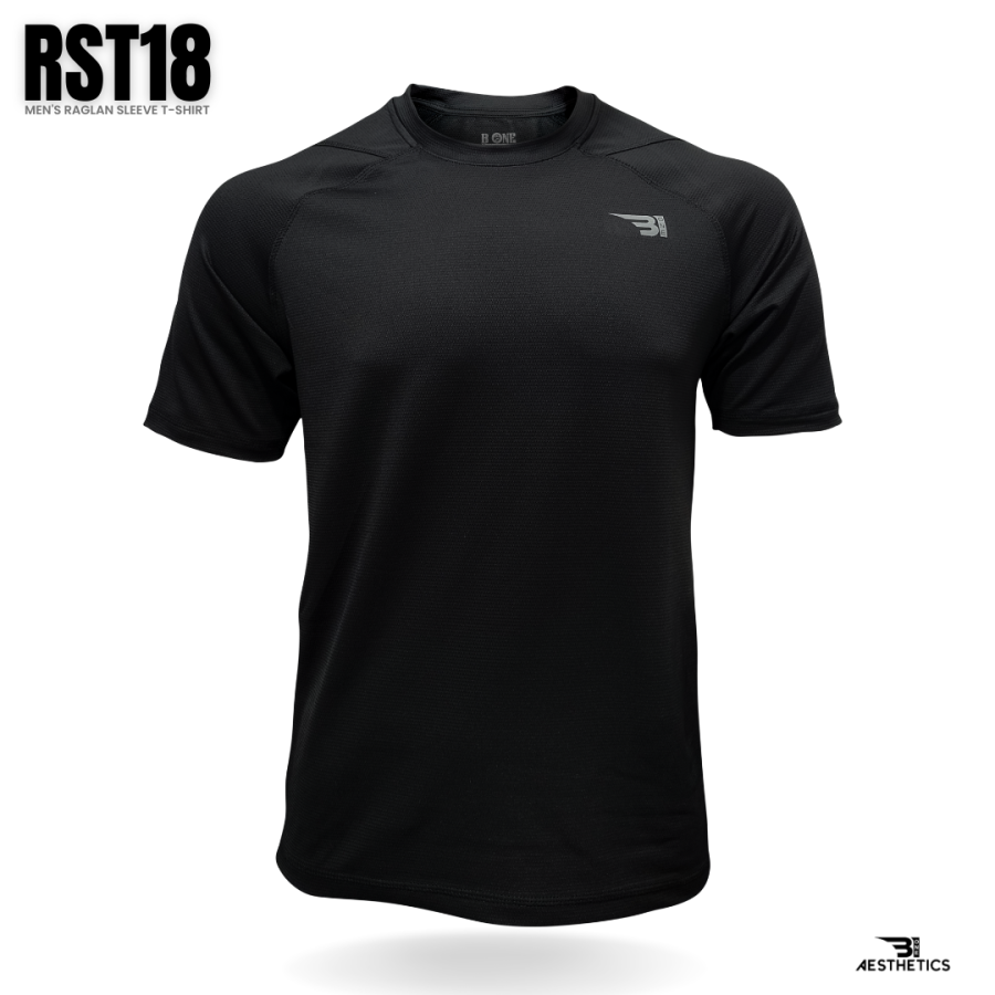 raglan sleeve black t-shirt