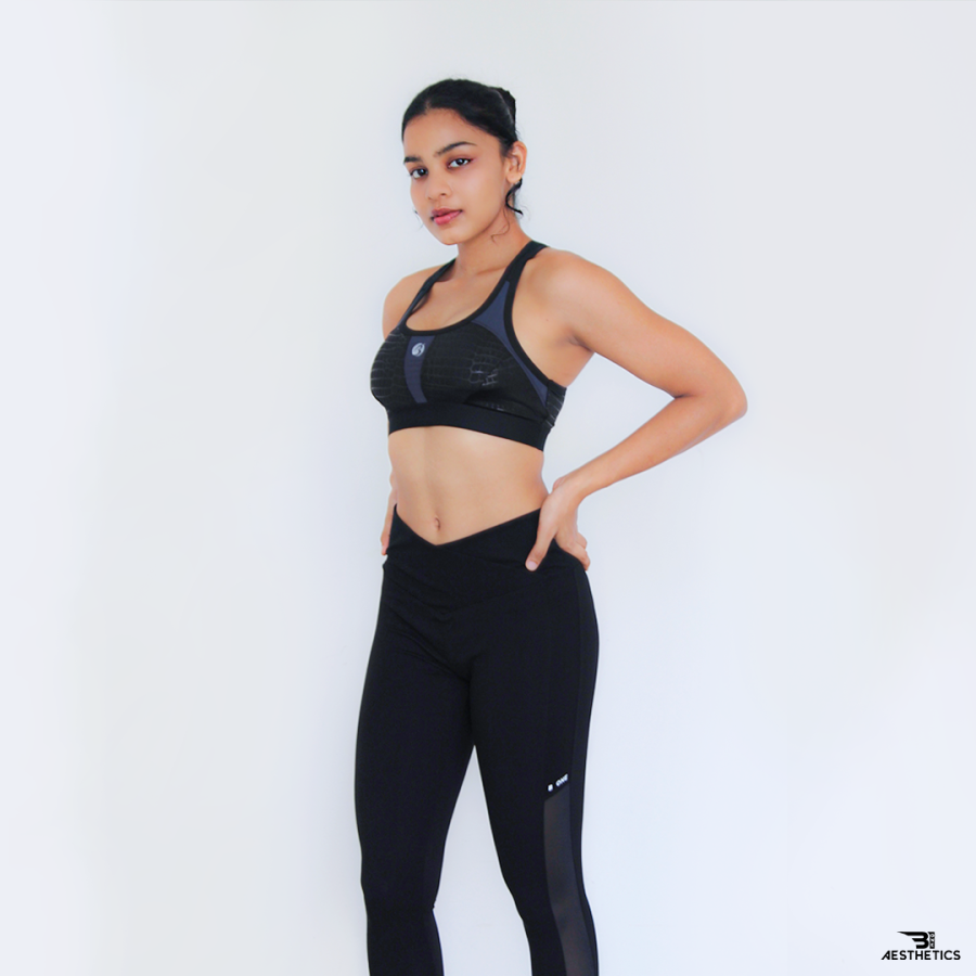 women's full black workout leggings