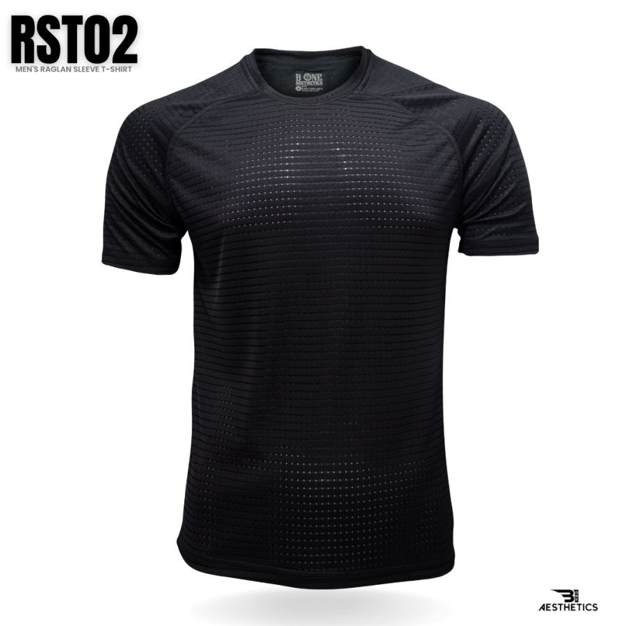 raglan sleeve black t-shirt