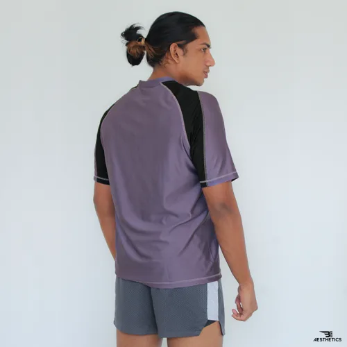 raglan sleeve purple t-shirt