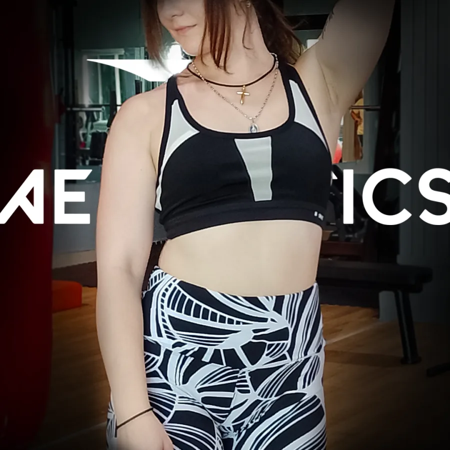 black and white sports bra