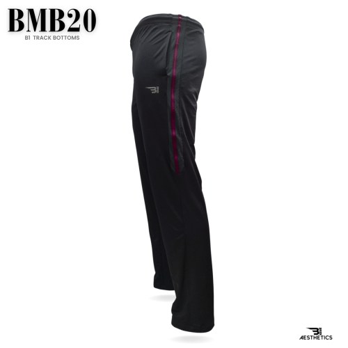 Dark pink side stripe track bottom