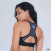 black and navy blue sports bra