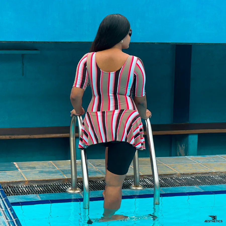 retro vibes one-piece swimsuit