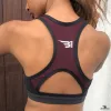 black and maroon sports bra