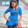 elegant blue one-piece swimsuit