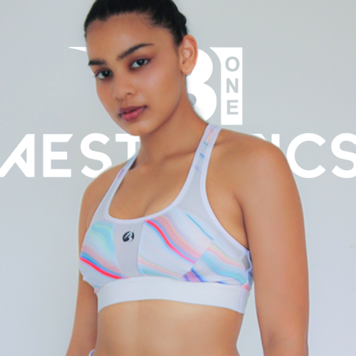 white sports bra