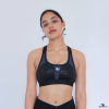 black and gray sports bra