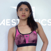brown tie dye sports bra