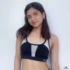 black and white sports bra