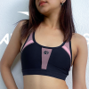 black and brown sports bra