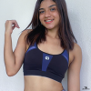 black and navy blue sports bra
