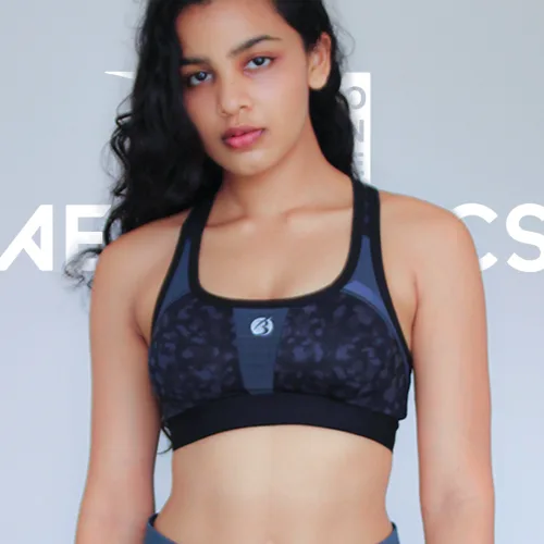 gray camo sports bra