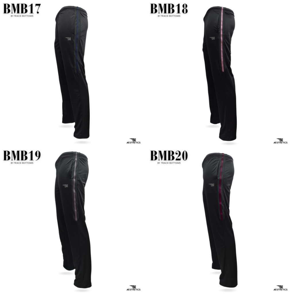 blue side stripe track bottoms other colors