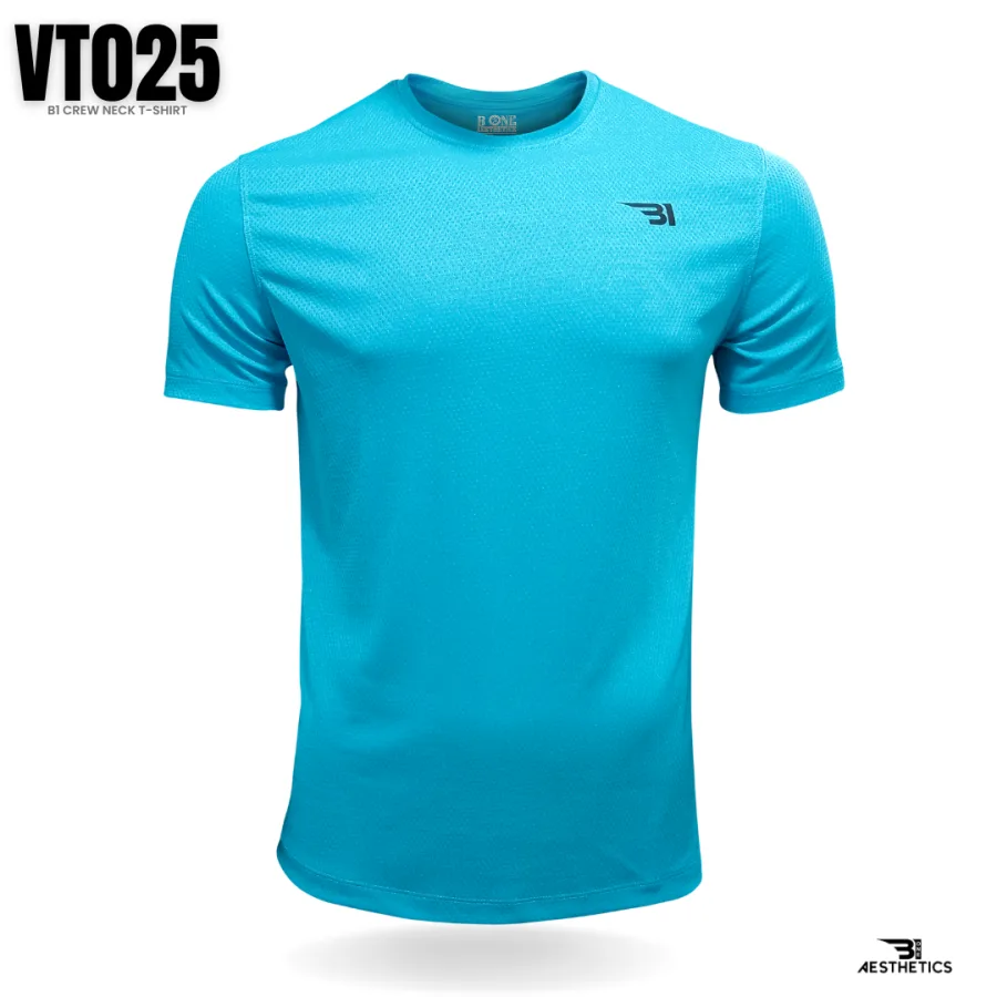 classic blue crew-neck t-shirt