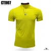 lime green Chinese collar t-shirt