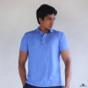essential blue polo collar t-shirt