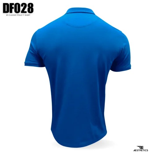 royal blue cotton polo t-shirt