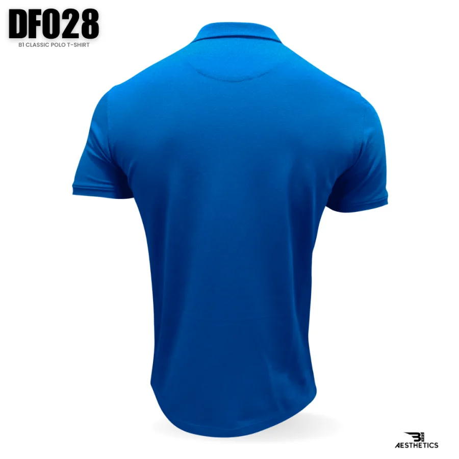 royal blue cotton polo t-shirt