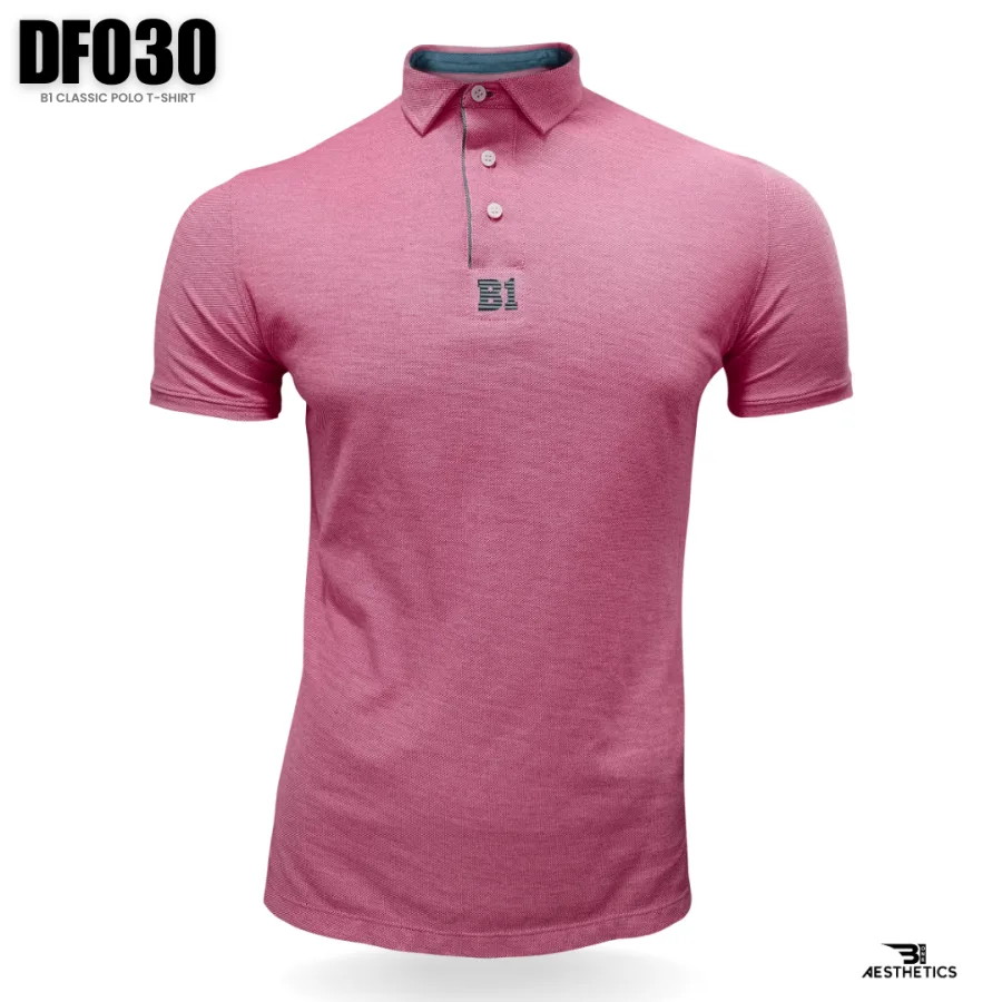 pink classic cotton polo t-shirt