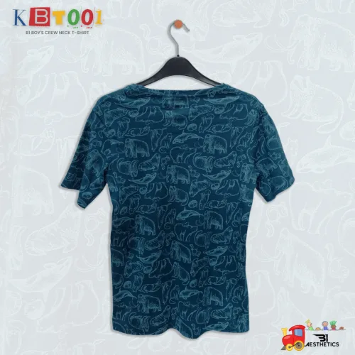 animal pattern crew-neck t-shirt