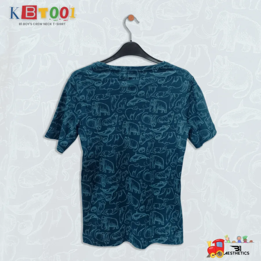 animal pattern crew-neck t-shirt