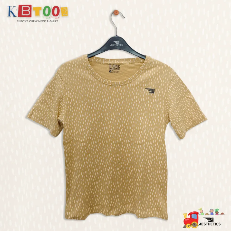 yellow crew-neck boy's t-shirt